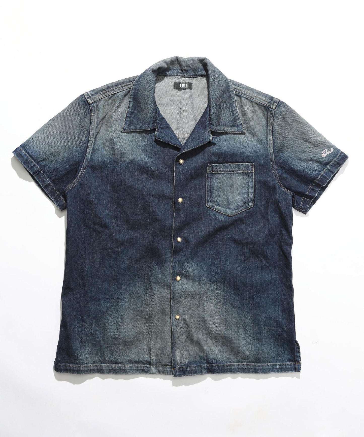 10oz DENIM SHORT SLEEVE SHIRTS(REGULAR FIT)