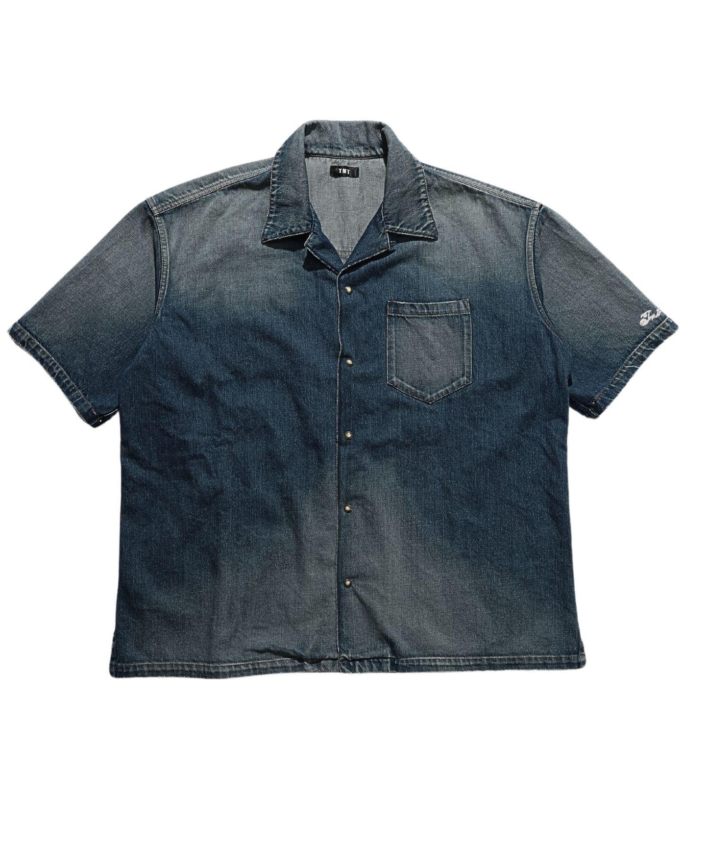 10oz DENIM SHORT SLEEVE SHIRTS(OVERSIZED)