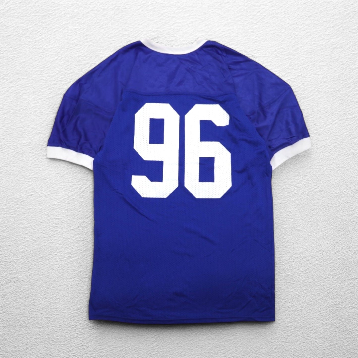 RUSSELL ATHLETIC USA製 90年代 ゲームシャツ 2XL ビッグサイズ ブルー ナイロン ナンバリング