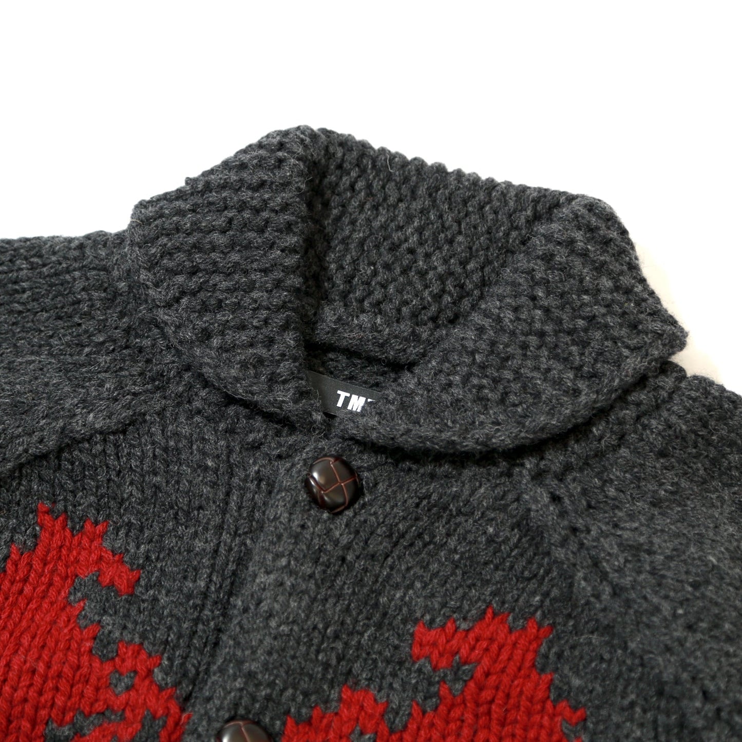 ROUGH GAUGE COWICHAN CARDIGAN/ BLACK