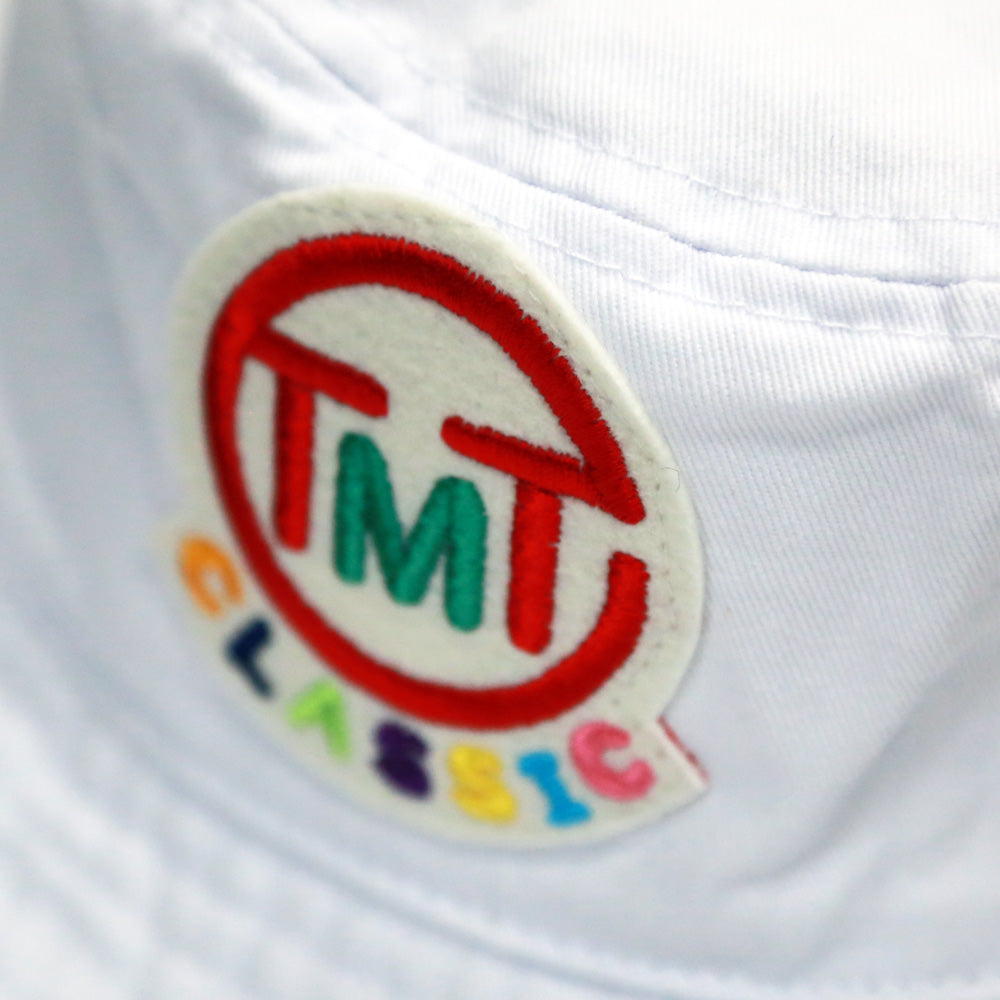 CIRCLE LOGO BUCKET HAT / WHITE