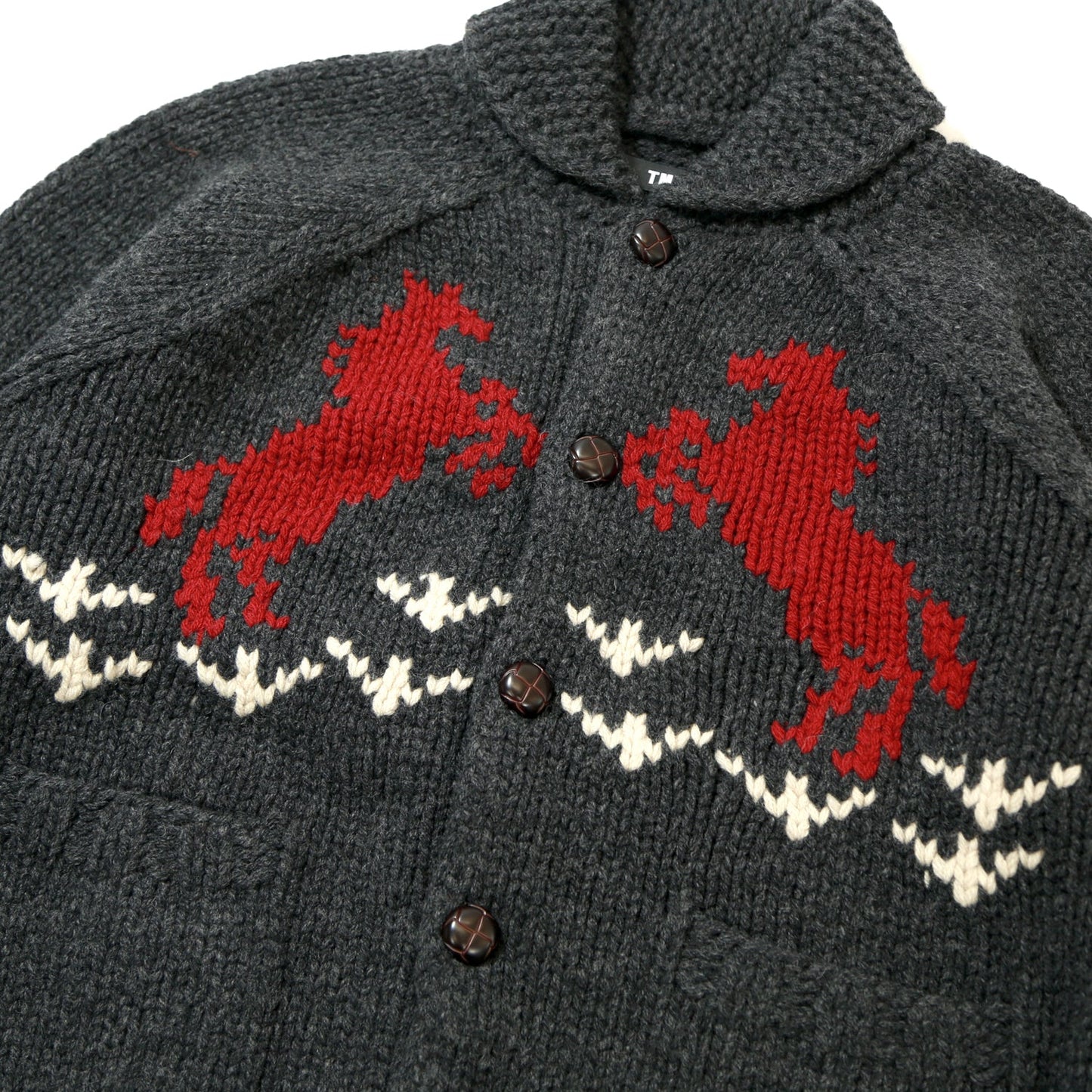 ROUGH GAUGE COWICHAN CARDIGAN/ BLACK