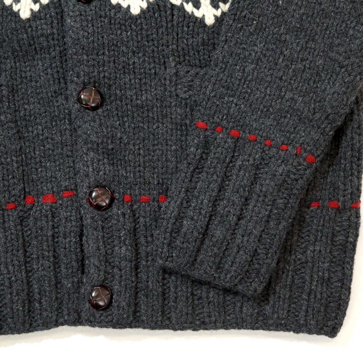 ROUGH GAUGE COWICHAN CARDIGAN/ BLACK