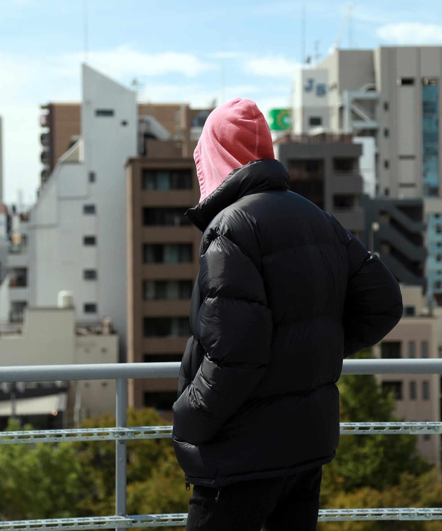 NYLON DOWN JACKET/BLACK