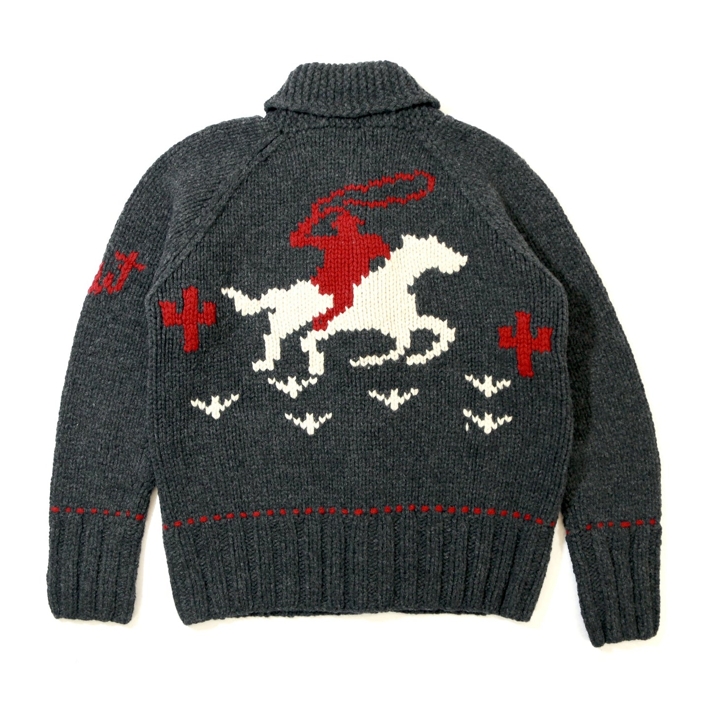 ROUGH GAUGE COWICHAN CARDIGAN/ BLACK