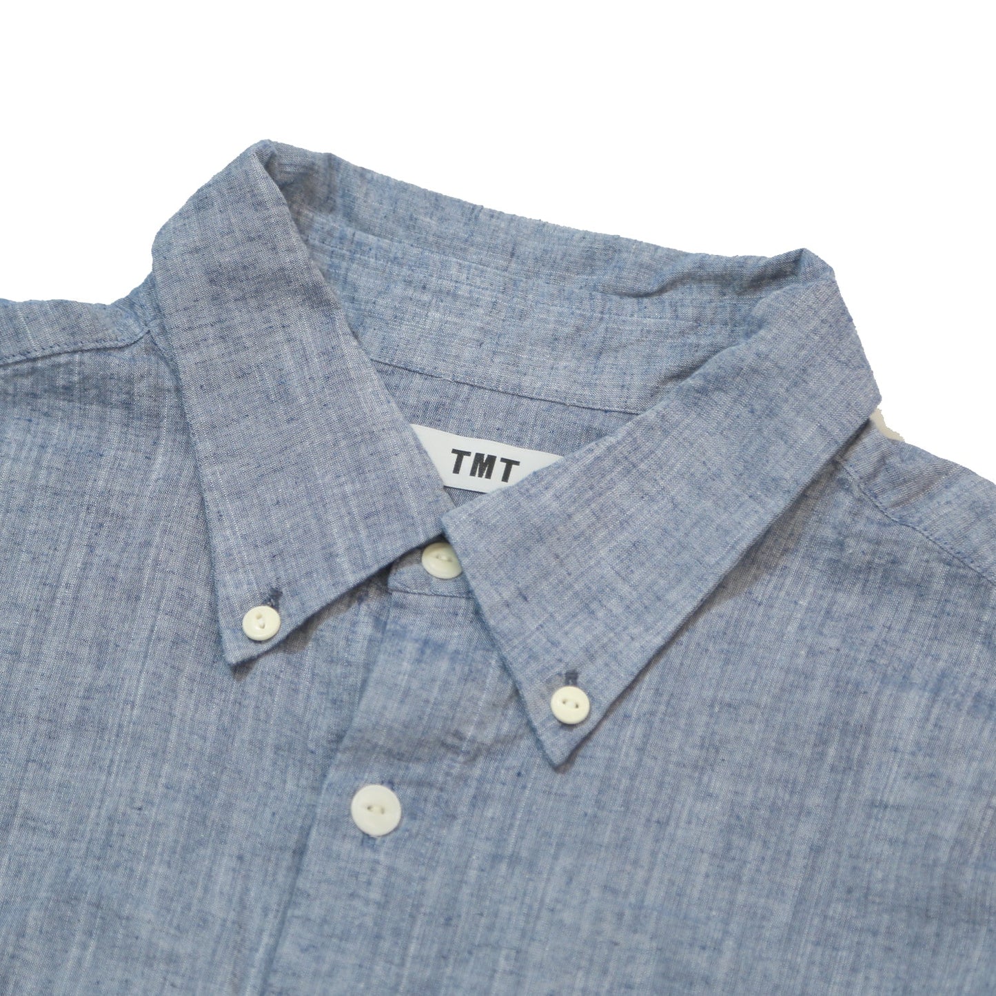 COTTON LINEN CHAMBRAY SHIRTS/ NAVY