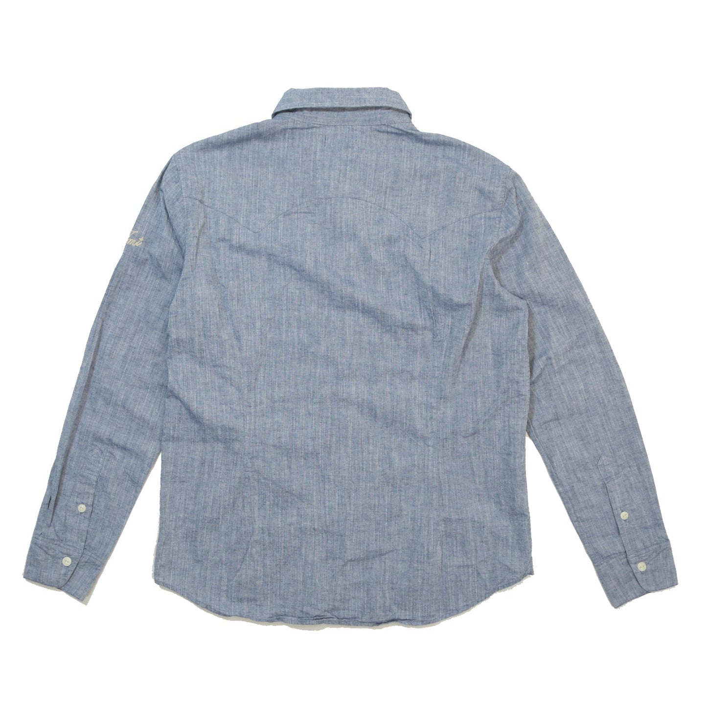 COTTON LINEN CHAMBRAY SHIRTS/ NAVY
