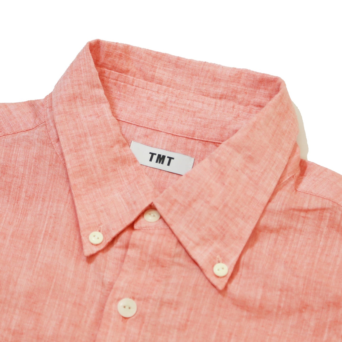 COTTON LINEN CHAMBRAY SHIRTS/ ORANGE