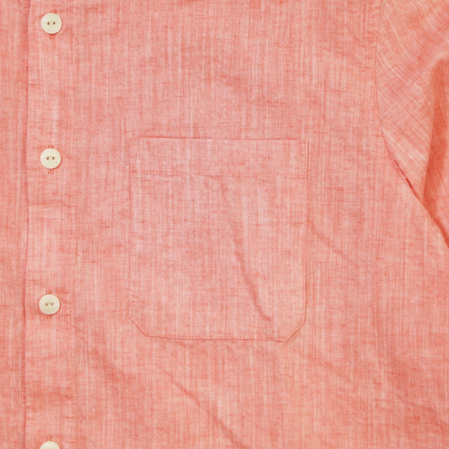 COTTON LINEN CHAMBRAY SHIRTS/ ORANGE