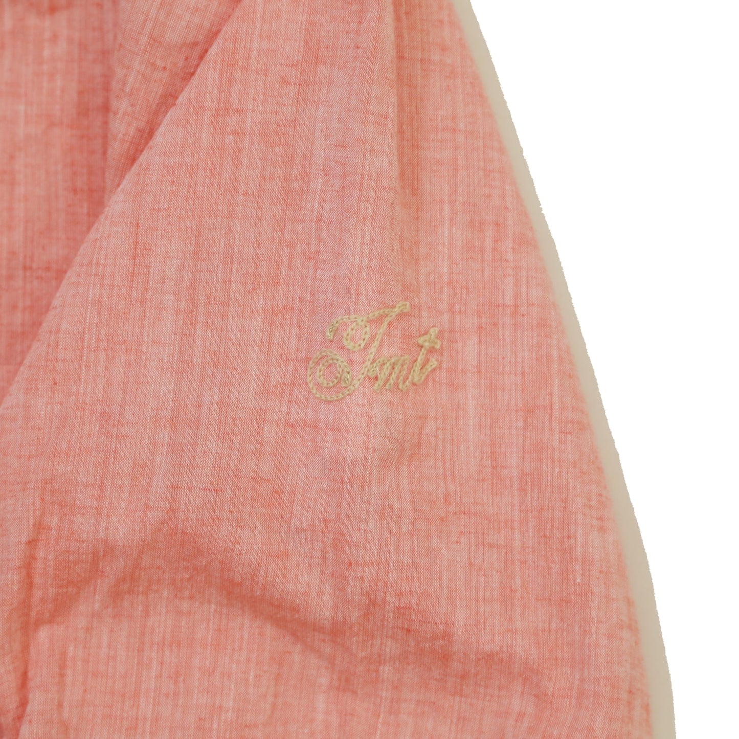 COTTON LINEN CHAMBRAY SHIRTS/ ORANGE