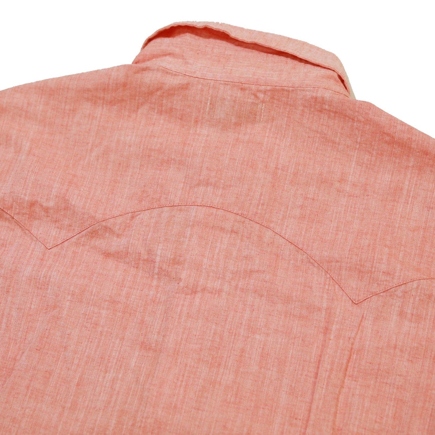 COTTON LINEN CHAMBRAY SHIRTS/ ORANGE