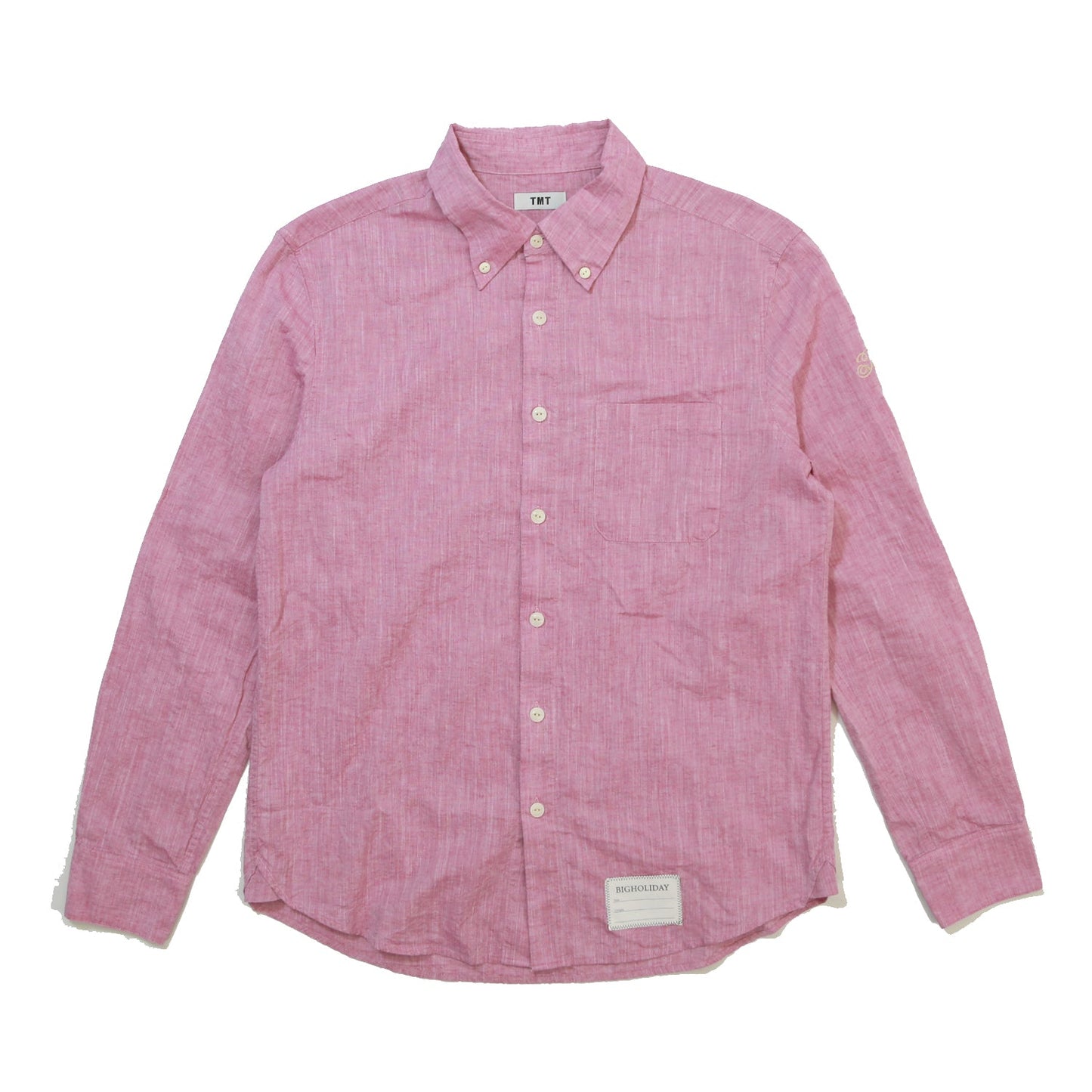 COTTON LINEN CHAMBRAY SHIRTS/ PINK