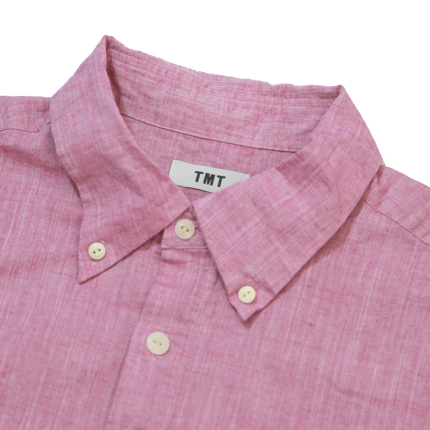 COTTON LINEN CHAMBRAY SHIRTS/ PINK