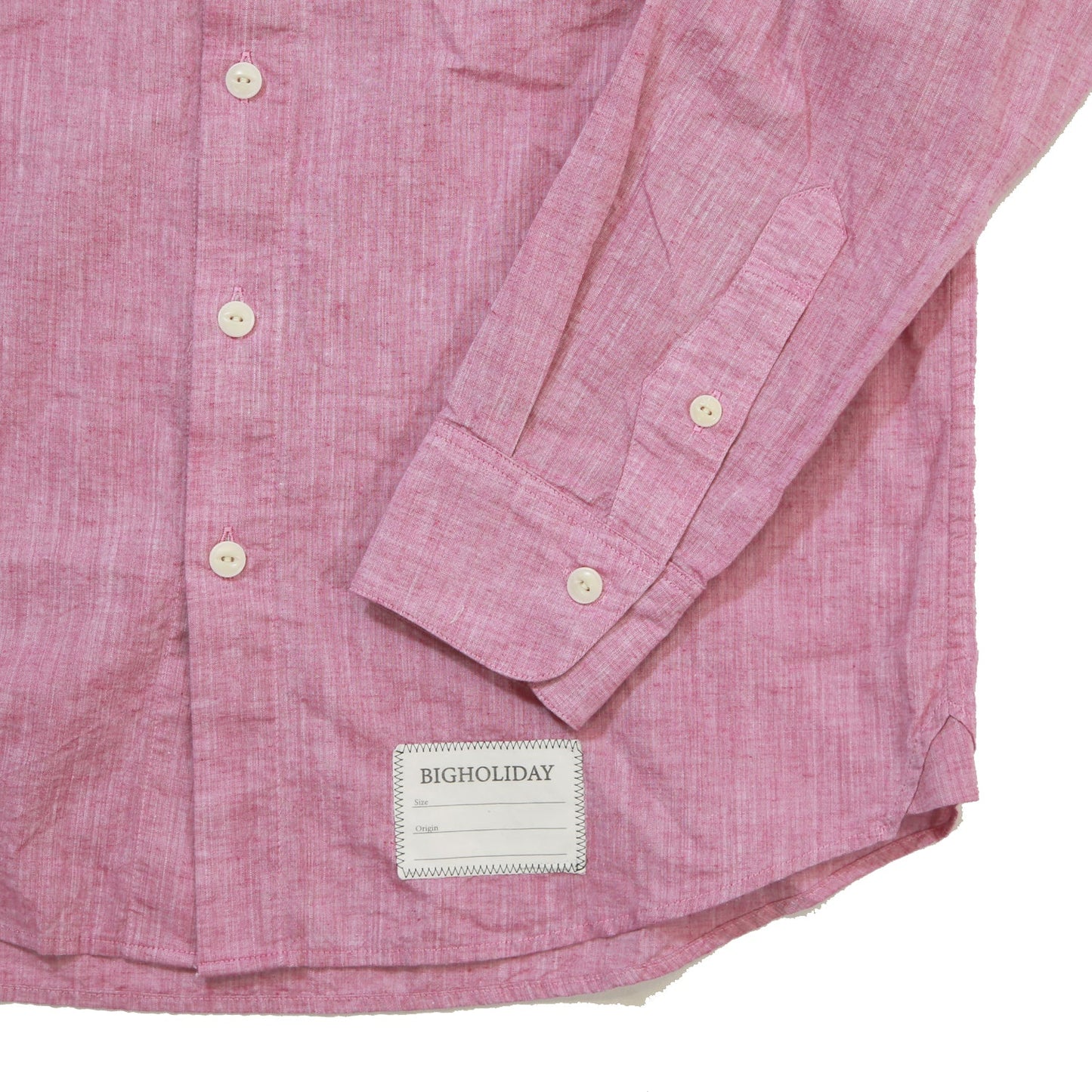 COTTON LINEN CHAMBRAY SHIRTS/ PINK