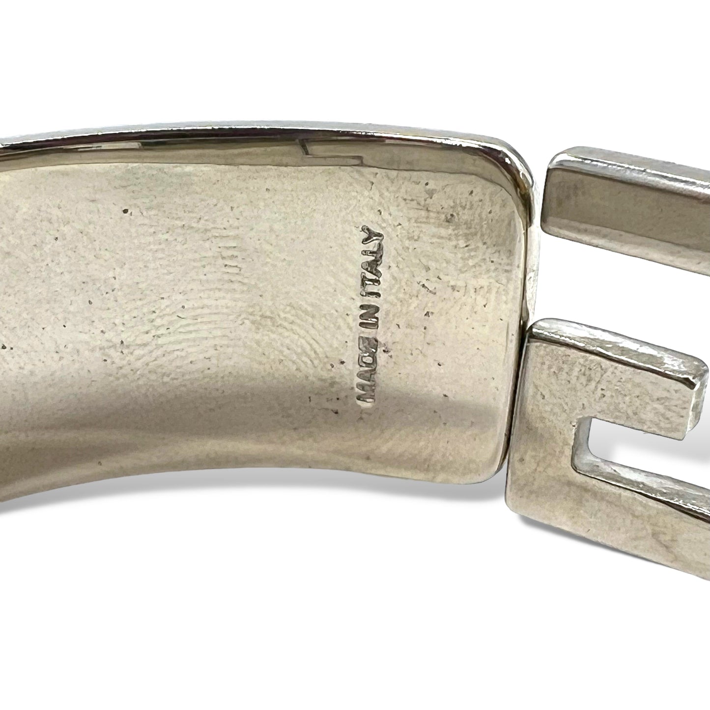 GUCCI Gアイコン ロゴモチーフ ブレスレット バングル シルバー イタリア製