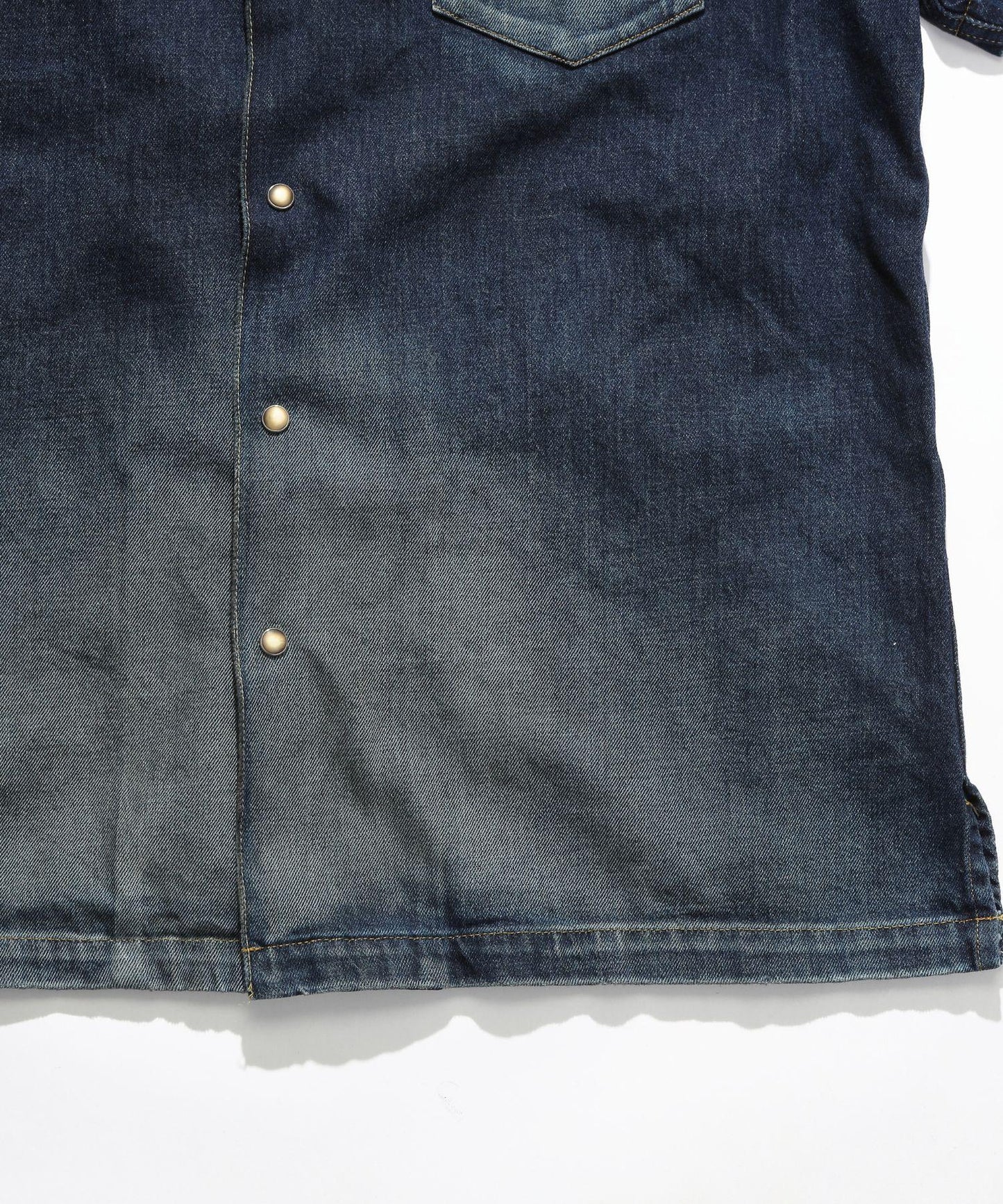 10oz DENIM SHORT SLEEVE SHIRTS(REGULAR FIT)