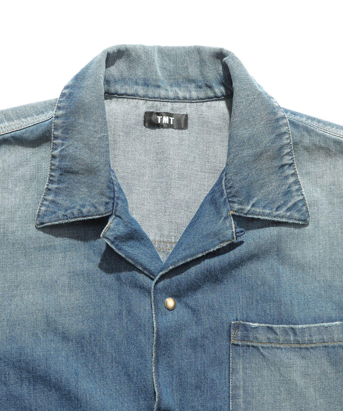 10oz DENIM SHORT SLEEVE SHIRTS(OVERSIZED)