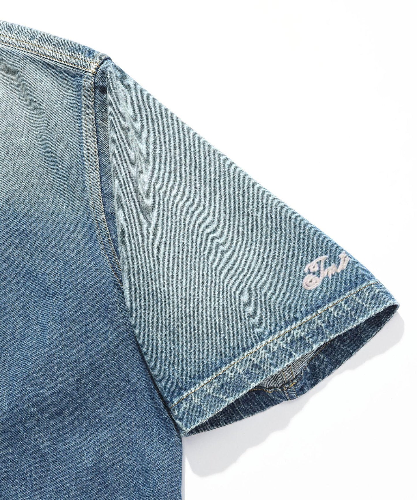 10oz DENIM SHORT SLEEVE SHIRTS(OVERSIZED)