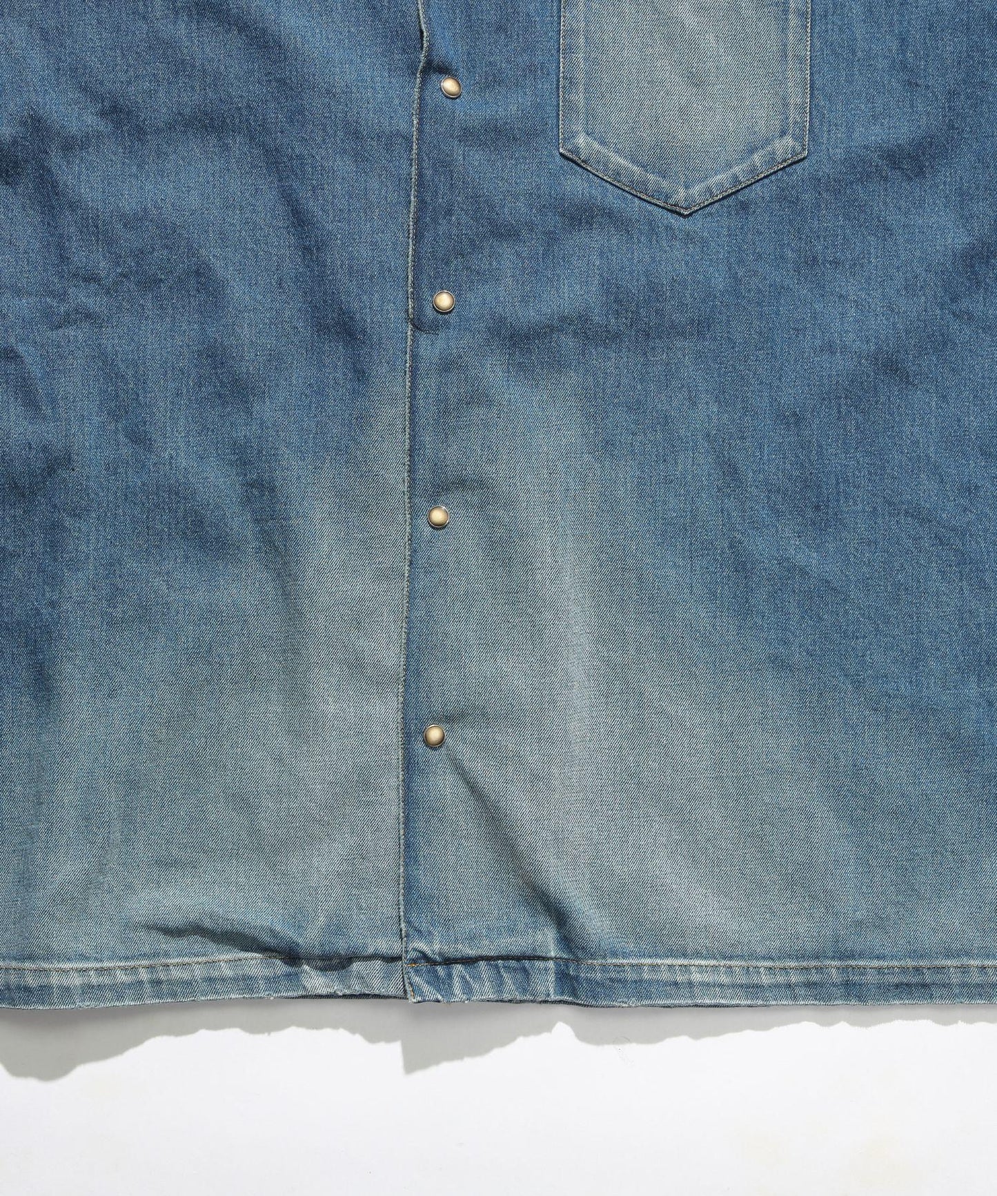 10oz DENIM SHORT SLEEVE SHIRTS(OVERSIZED)