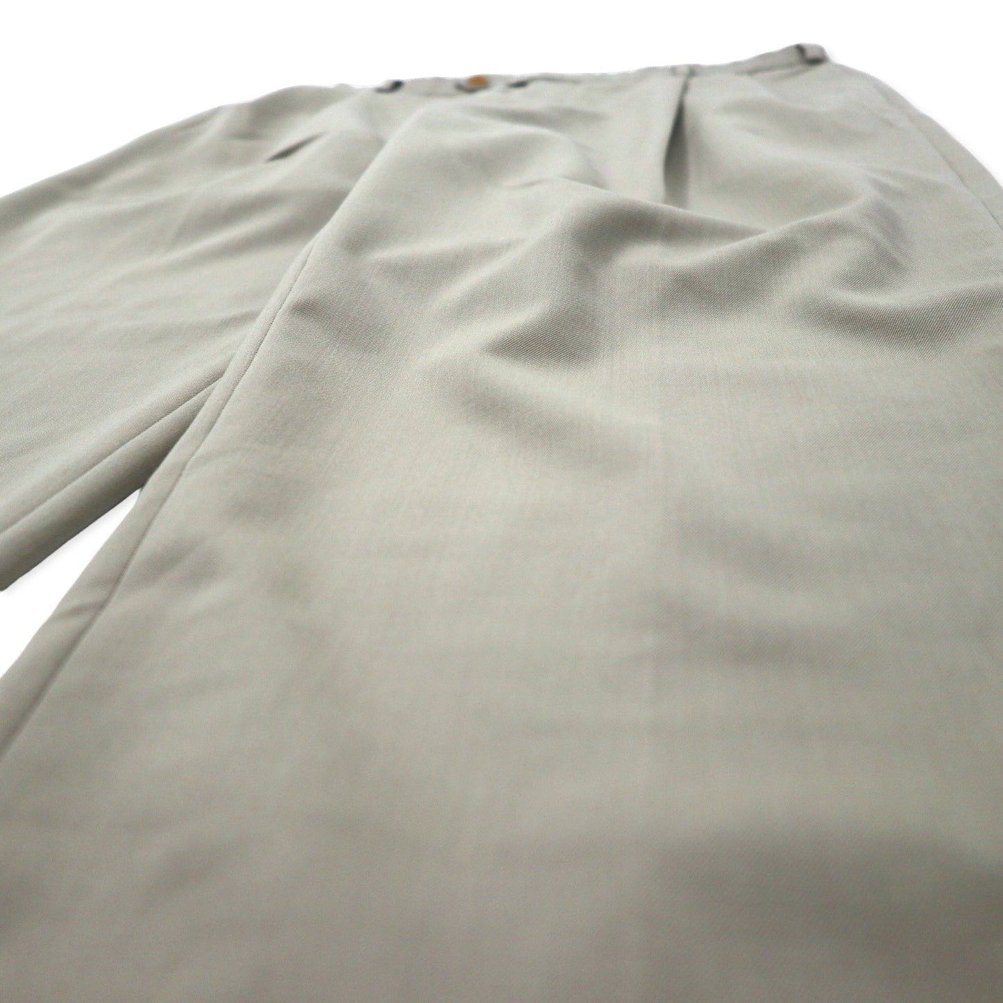 346 BROOKS BROTHERS 2タック ワイド スラックスパンツ 36 ベージュ ウール MADISON FIT