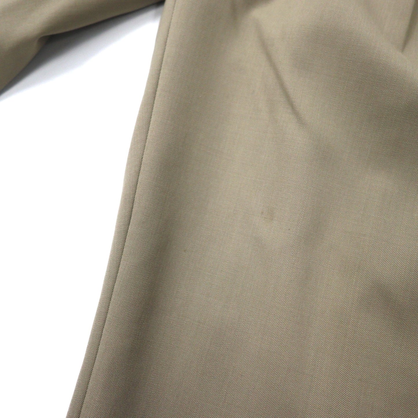 346 BROOKS BROTHERS 2タック ワイド スラックスパンツ 36 ベージュ ウール MADISON FIT