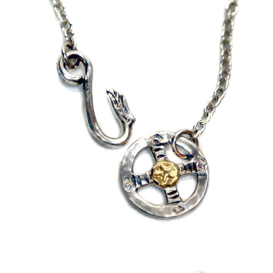 EAGLEHOOK&CIRCLE CHAIN(LONG)/SILVER