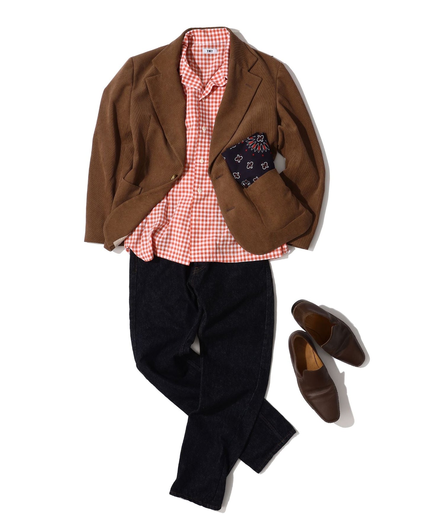 CORDUROY SINGLE JACKET/BROWN