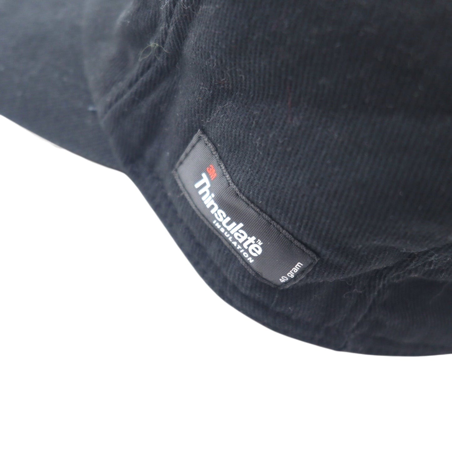 3M Thinsulate INSULATION Teflon ベースボールキャップ L ブラック コットン 中綿 耳あて イヤーフラップ 裏地フリース ドローコード 未使用品
