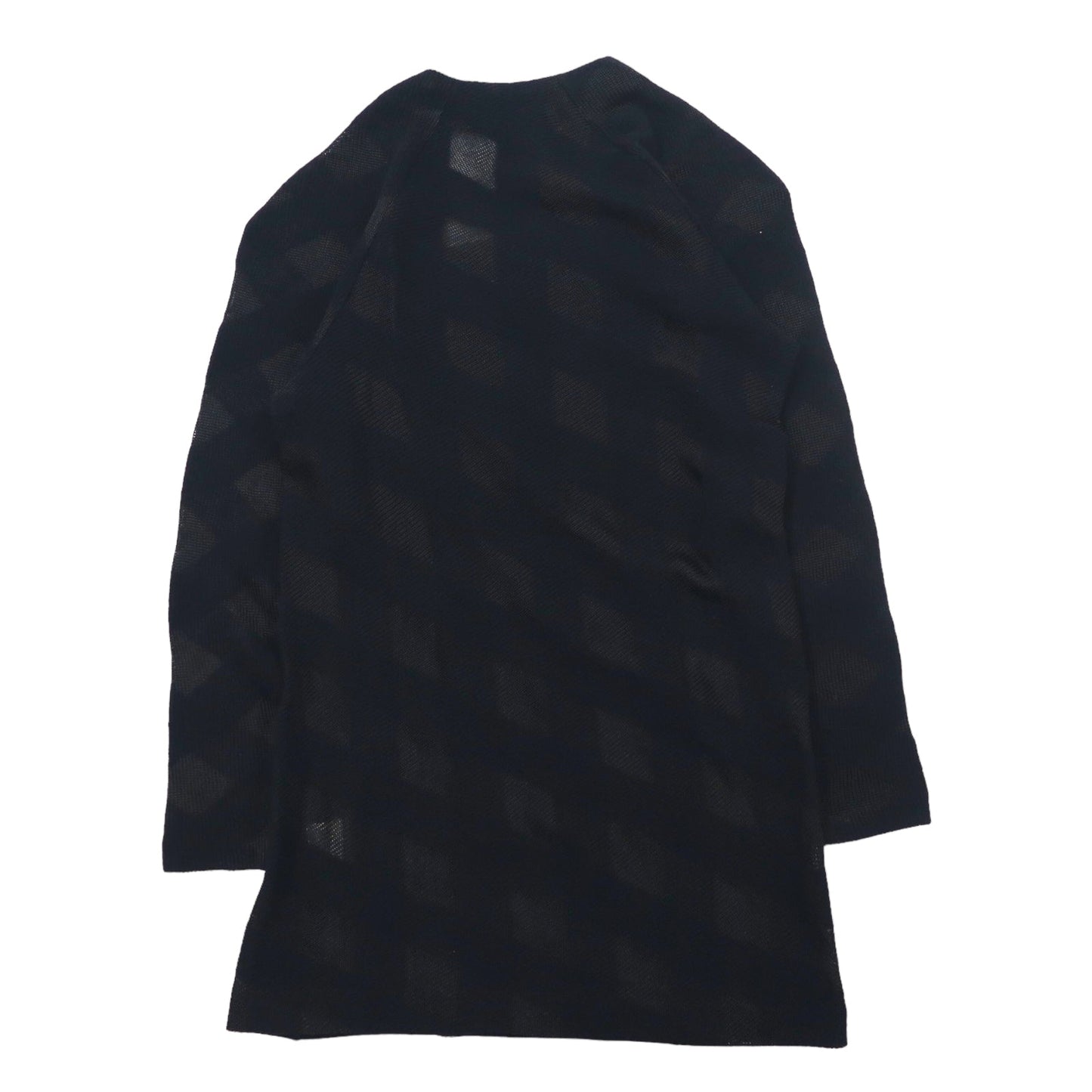 issey miyake 70年代 ニット ワンピース M ブラック 総柄 アクリル アシンメトリーデザイン 変形 初期タグ 日本製