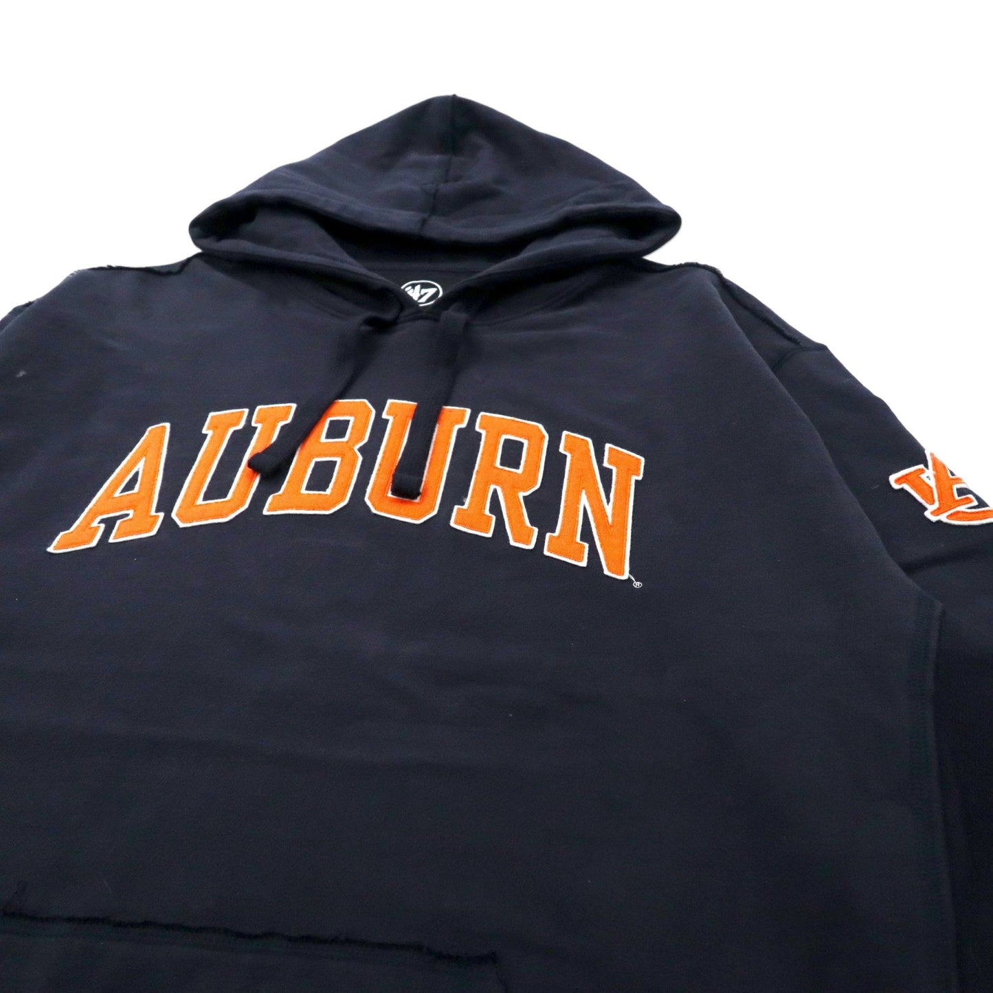 47BRAND ビッグサイズ カレッジパーカー XXL ブラック コットン NCAA AUBURN TIGERS ペルー製 未使用品