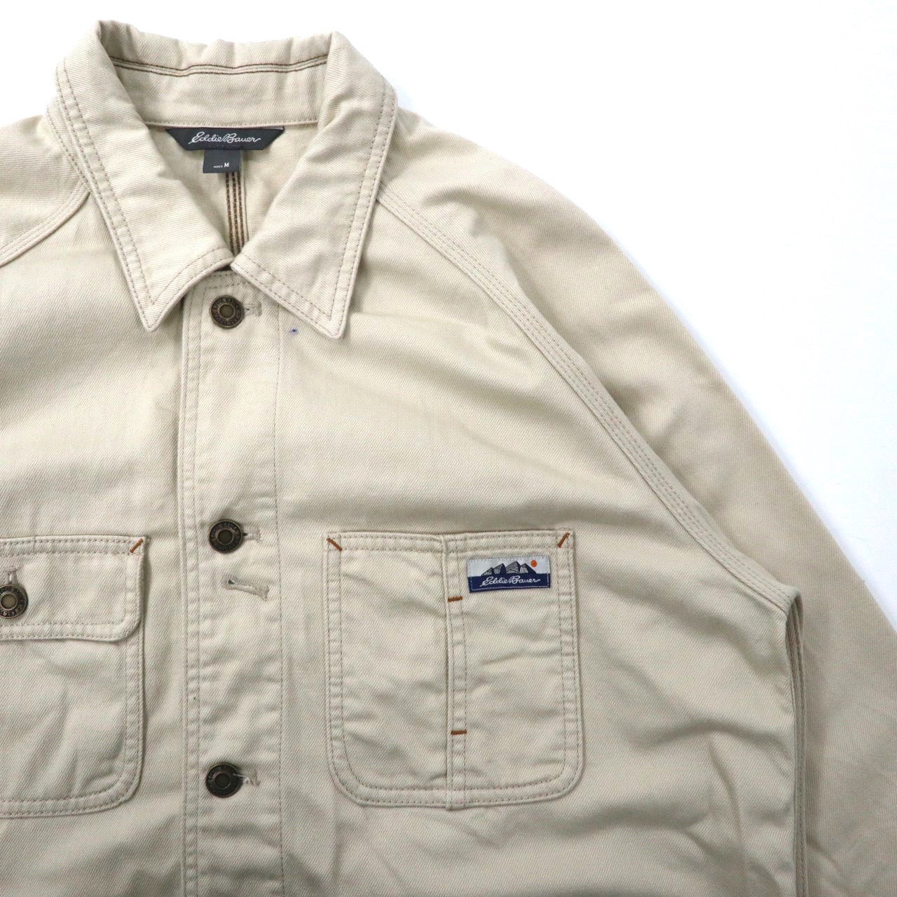 Eddie Bauer カバーオール M ベージュ コットン