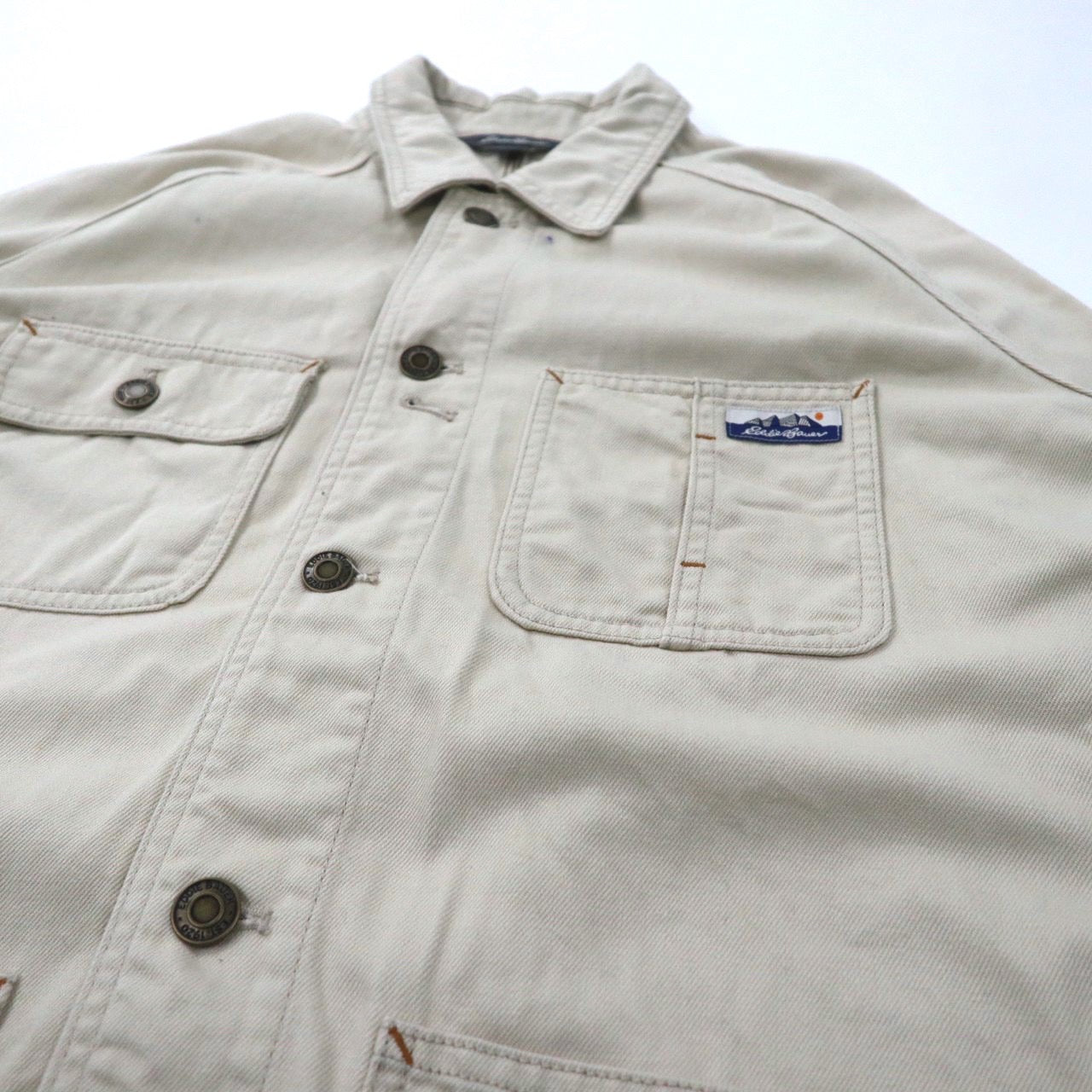 Eddie Bauer カバーオール M ベージュ コットン