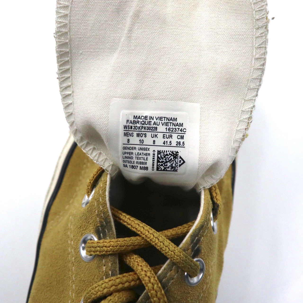CONVERSE スニーカー 26.5cm イエロー CT70 スエード Chuck Taylor All-Star 70 Ox 日本未発売 162374C