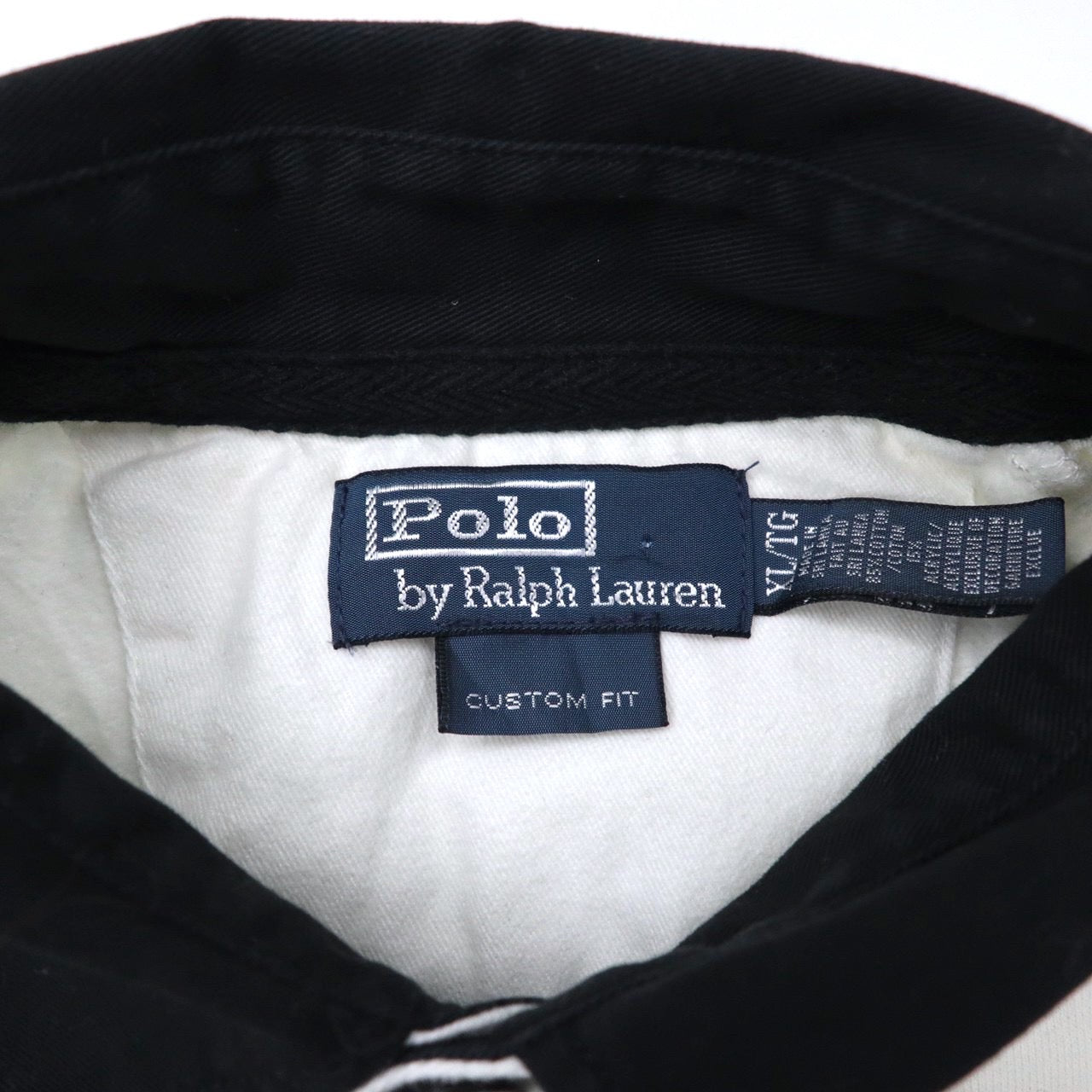 Polo by Ralph Lauren ビッグサイズ ラガーシャツ XL ホワイト コットン CUSTOM FIT ロゴ刺繍 POLO CHALLENGE CUP