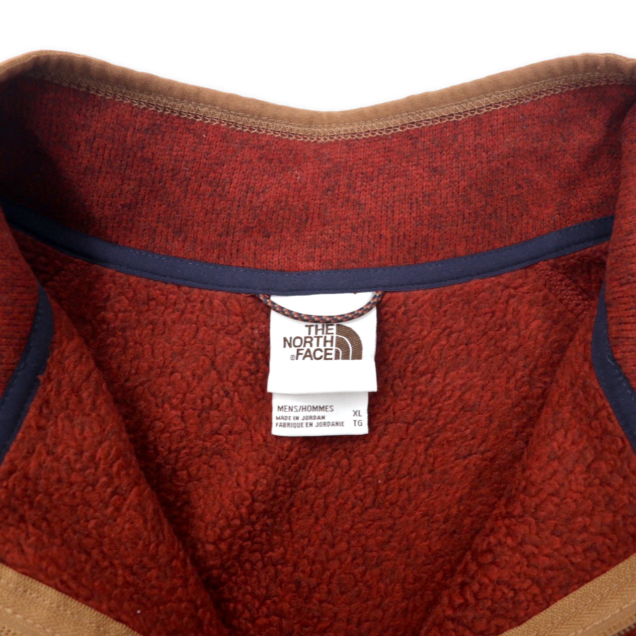 THE NORTH FACE ハーフジップ フリースジャケット XL レッド ポリエステル ビッグサイズ