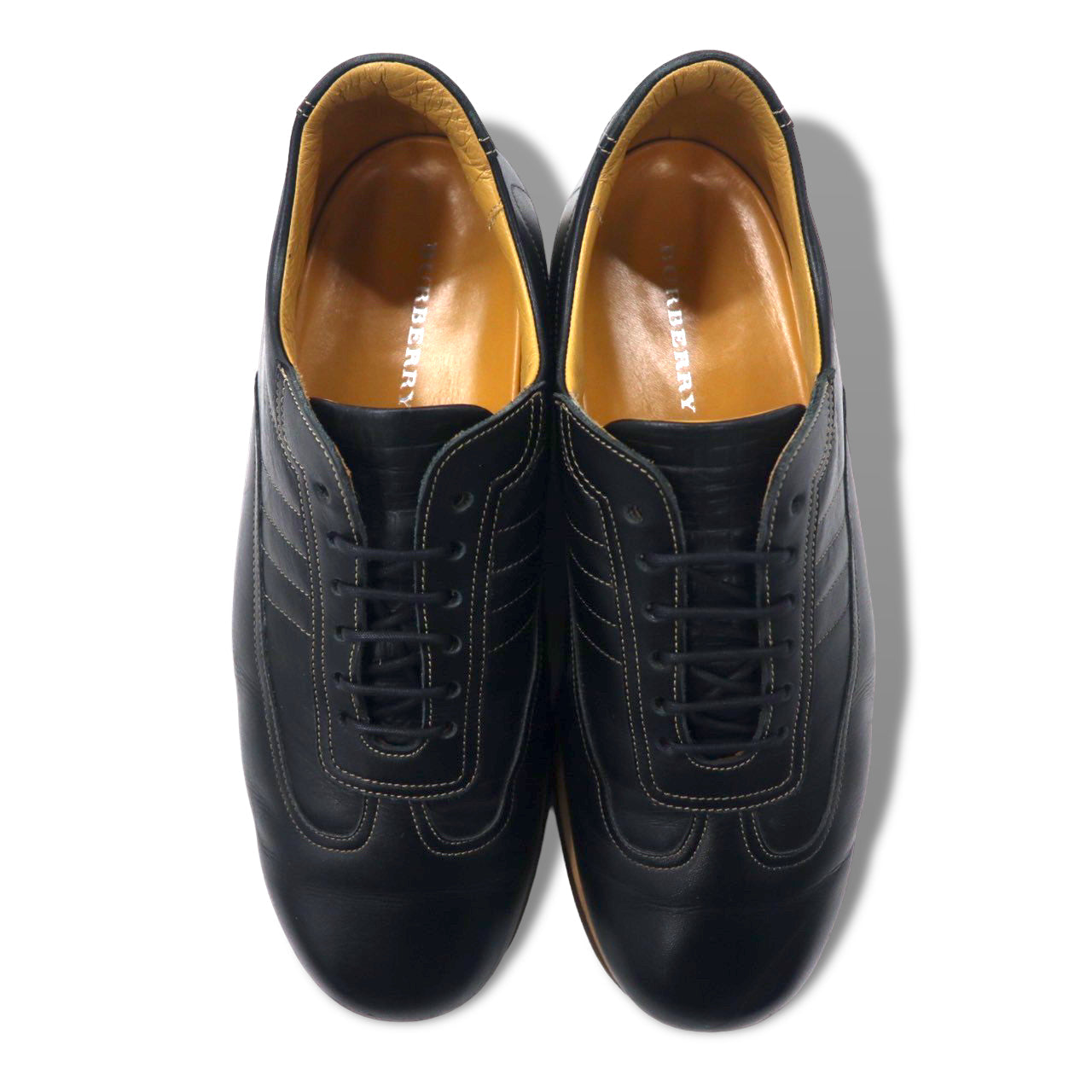 BURBERRY カーフレザー スニーカー 25.5cm ブラック BU1340