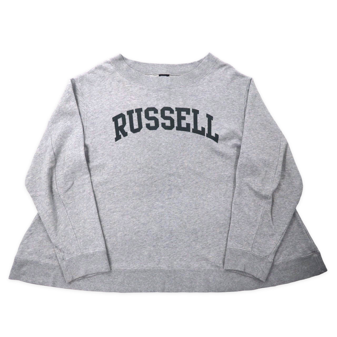 K3 & Co. × RUSSELL ATHLETIC ビッグシルエット ロゴスウェット FREE グレー コットン ドロップショルダー