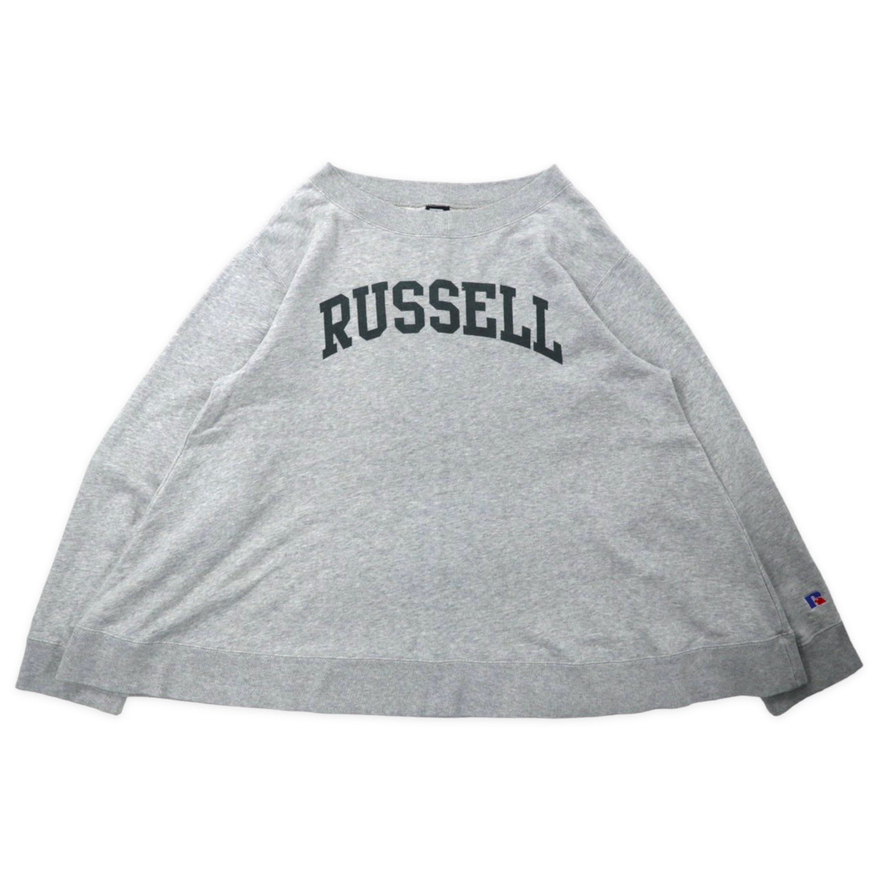 K3 & Co. × RUSSELL ATHLETIC ビッグシルエット ロゴスウェット FREE グレー コットン ドロップショルダー
