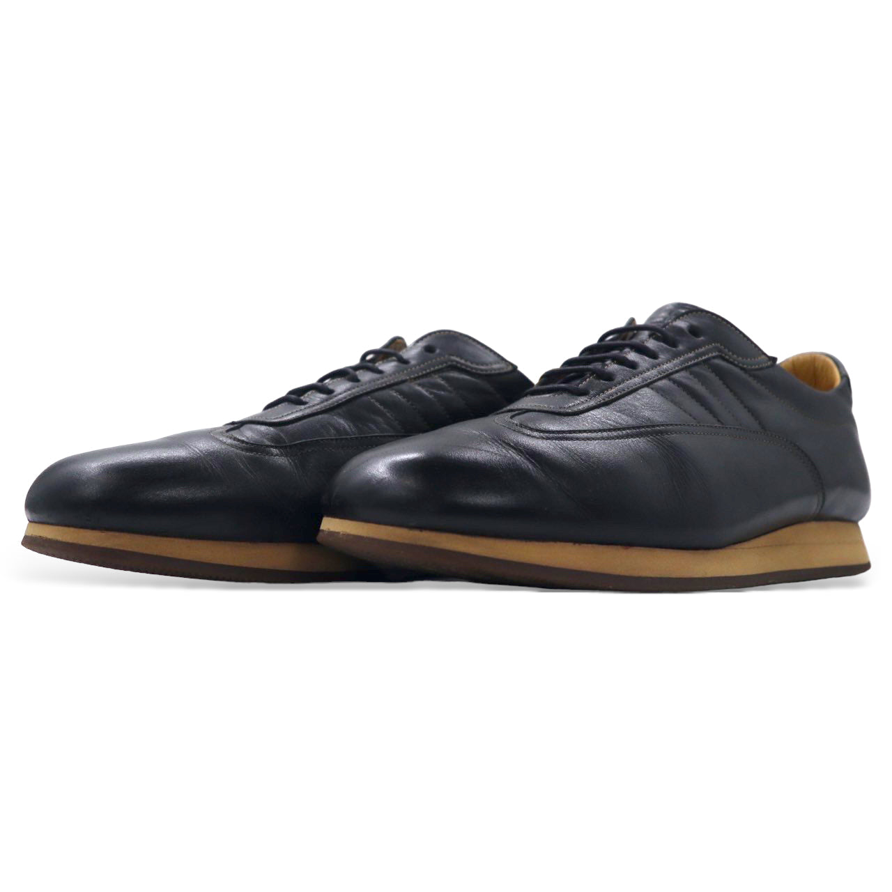 BURBERRY カーフレザー スニーカー 25.5cm ブラック BU1340