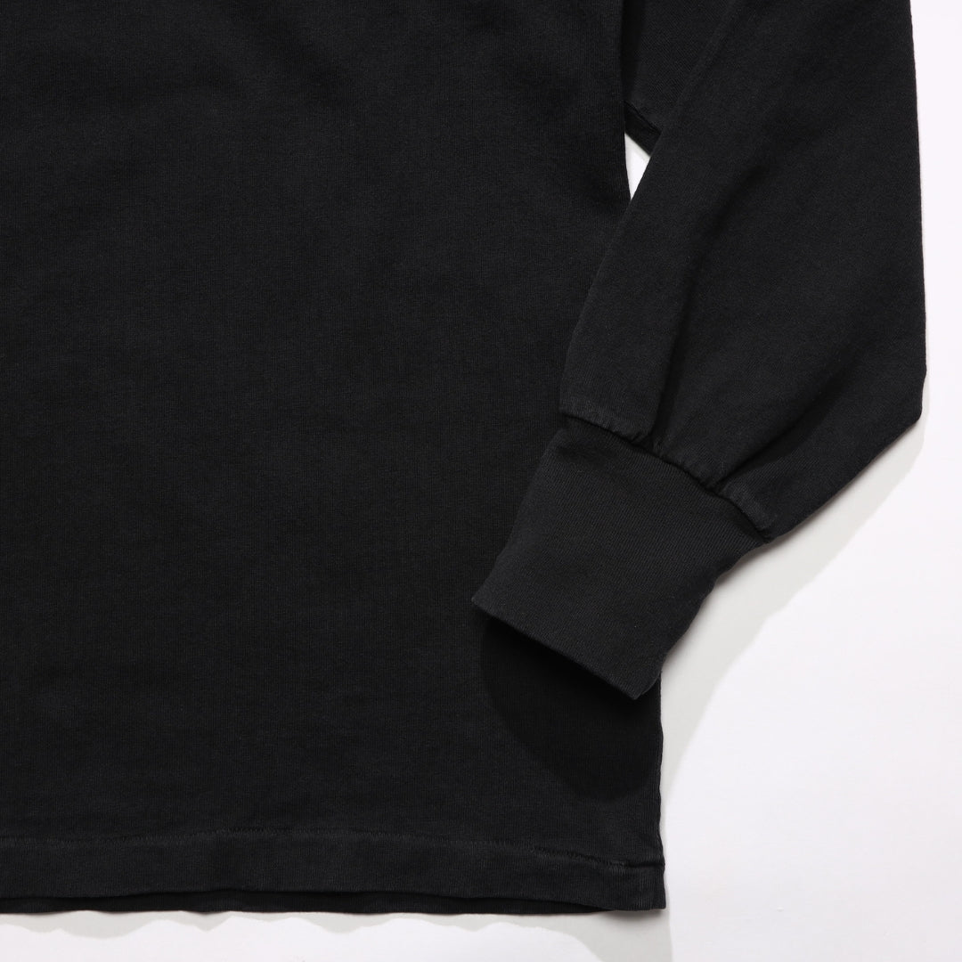 DRY COTTON JERSEY EMBROIDERY L/STEE/BLACK