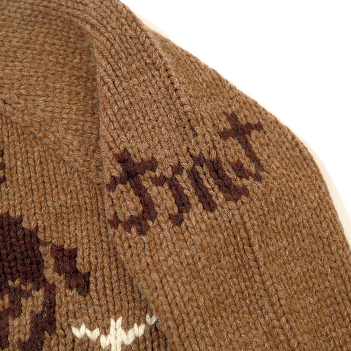 ROUGH GAUGE COWICHAN CARDIGAN/ BROWN