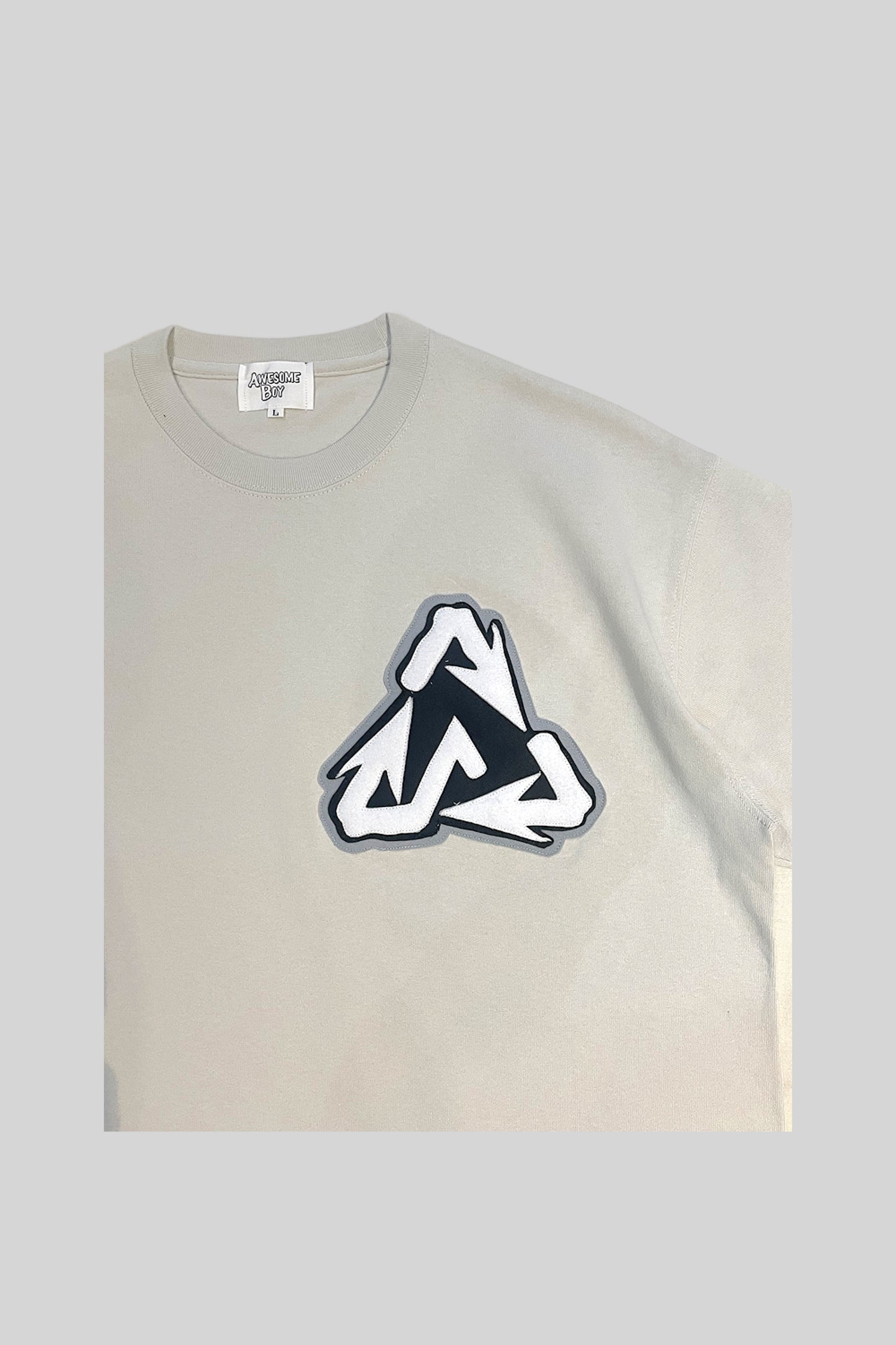 "RECYCLE" LOGO TEE(S,GRAY)