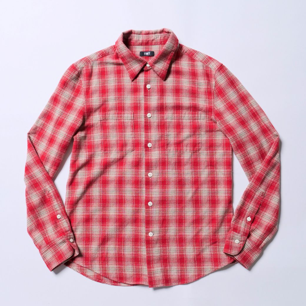 CHECK NEL SHIRT/ RED