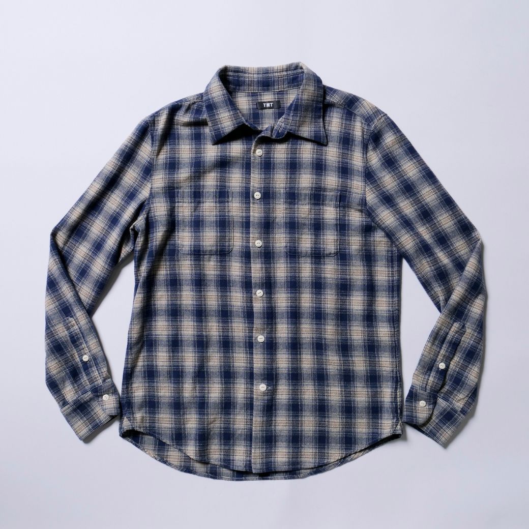 CHECK NEL SHIRT/ BLUE