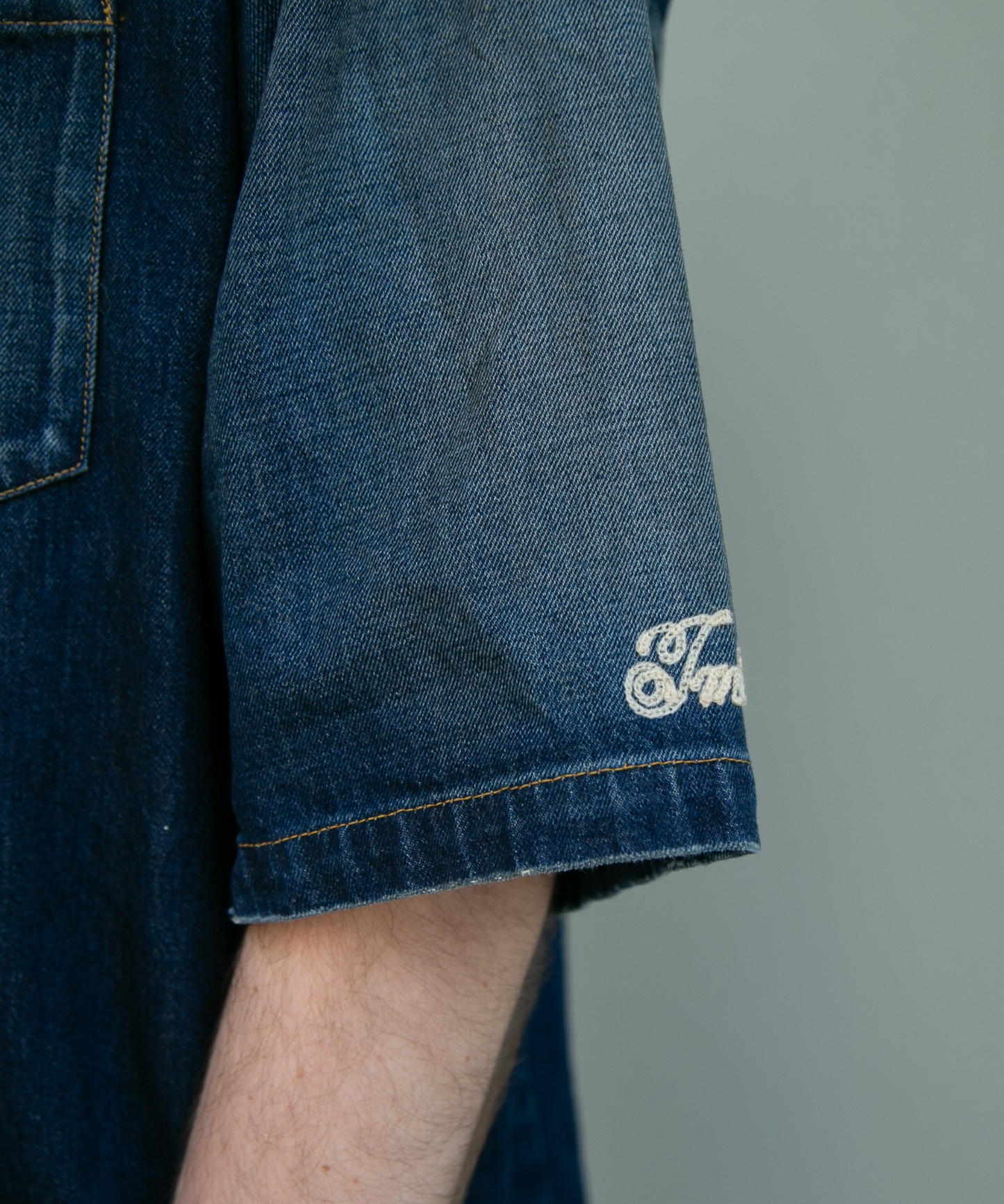 10oz DENIM SHORT SLEEVE SHIRTS(OVERSIZED)
