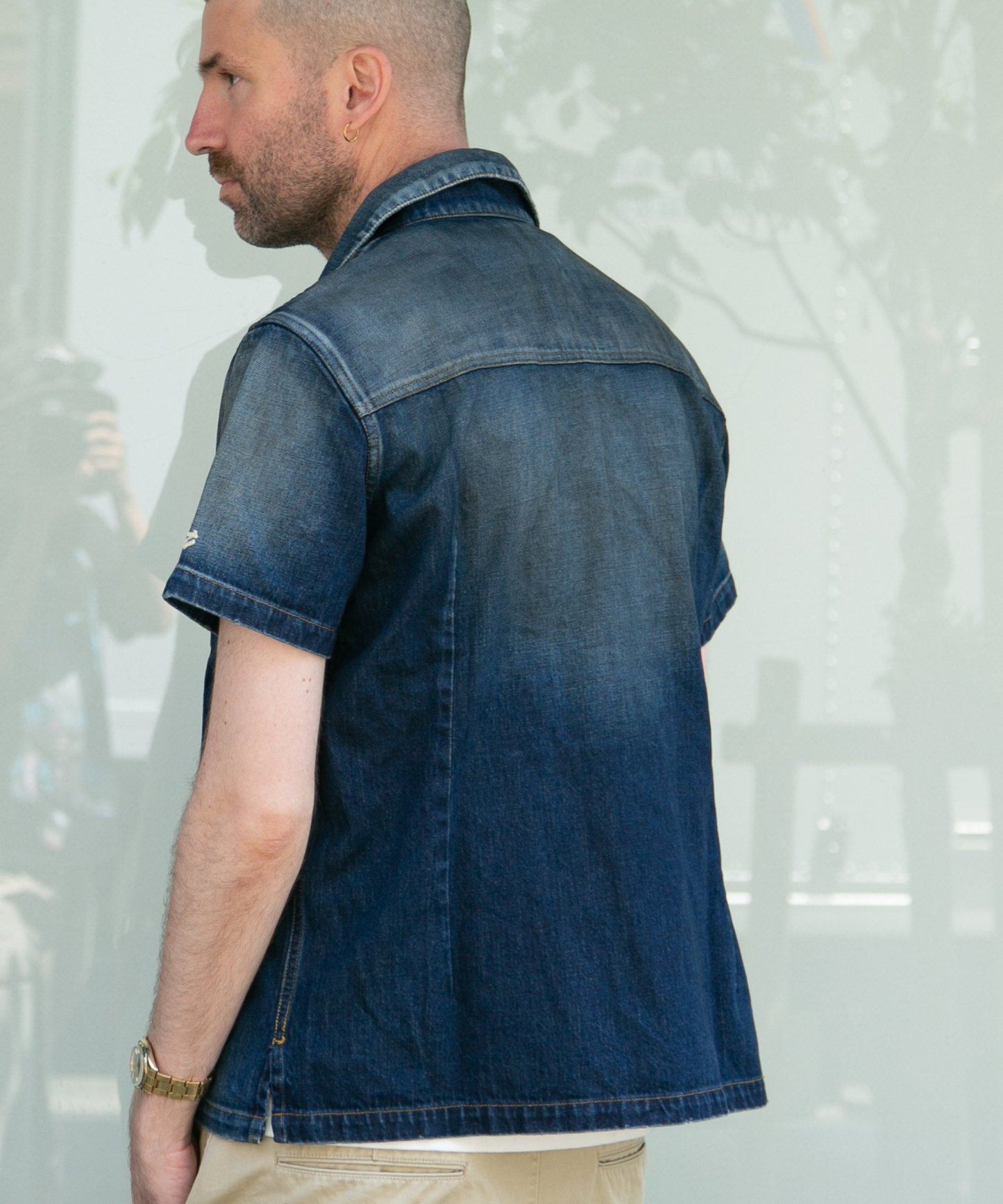 10oz DENIM SHORT SLEEVE SHIRTS(REGULAR FIT)