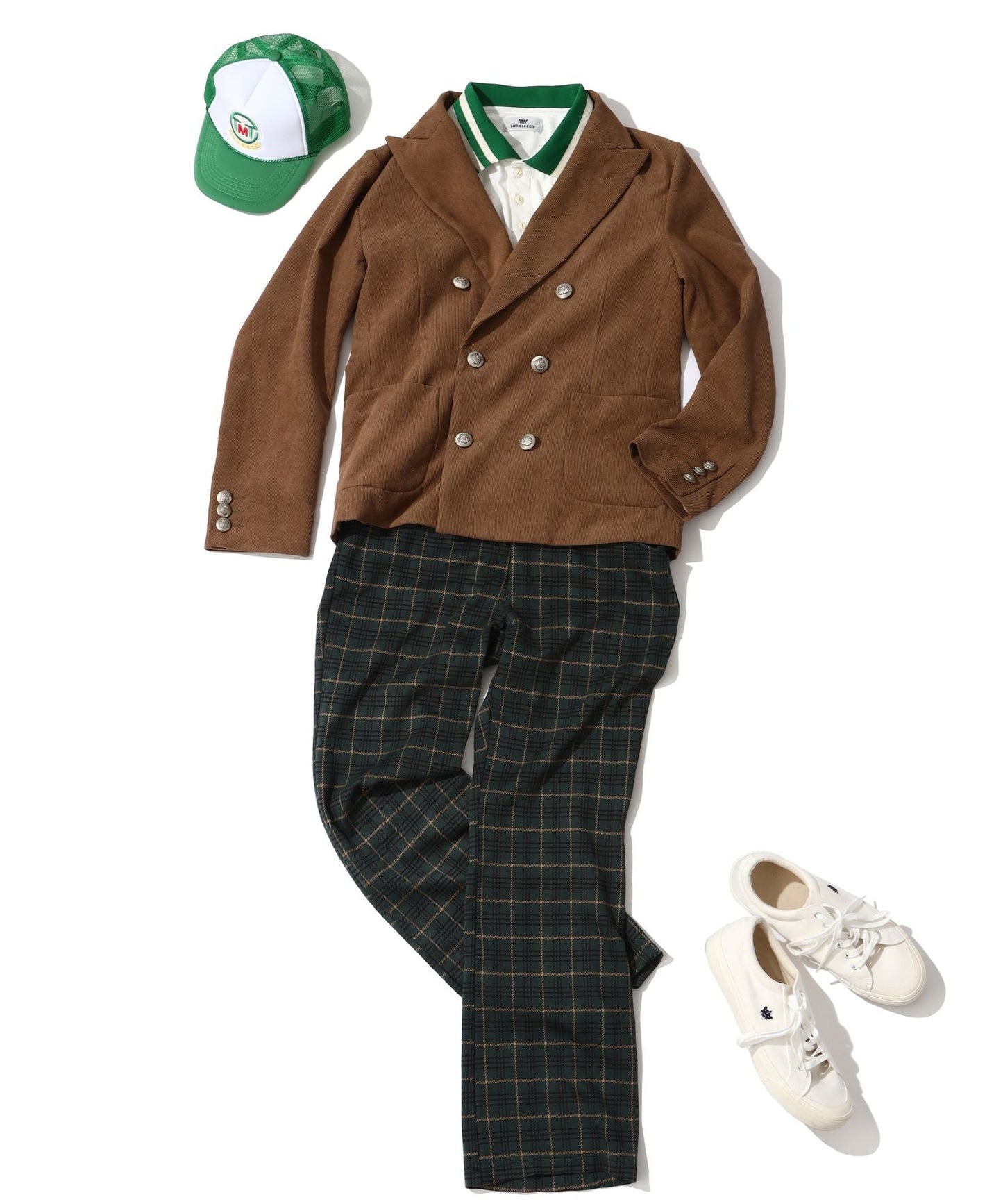 CORDUROY DOUBLE JACKET/BROWN