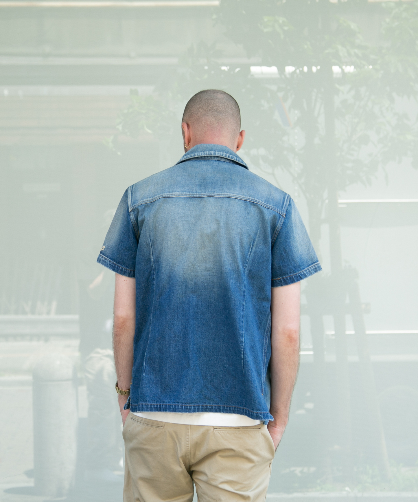 10oz DENIM SHORT SLEEVE SHIRTS(REGULAR FIT)