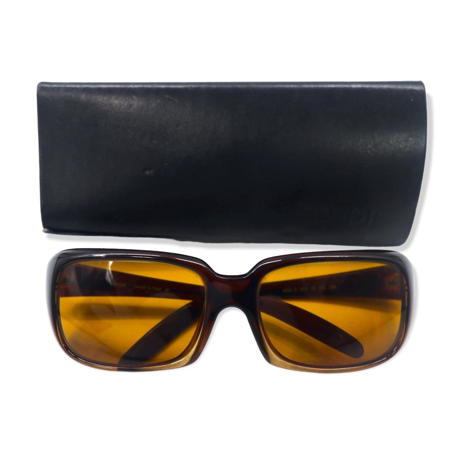 FENDI イタリア製 サングラス レクタングル ブラウン FFロゴ SL7672