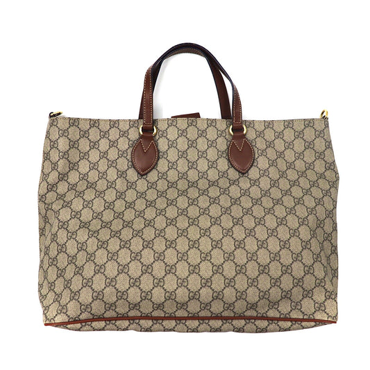 GUCCI 2WAYトートバッグ GGスプリーム ベージュ 453705 ショルダーストラップ付属